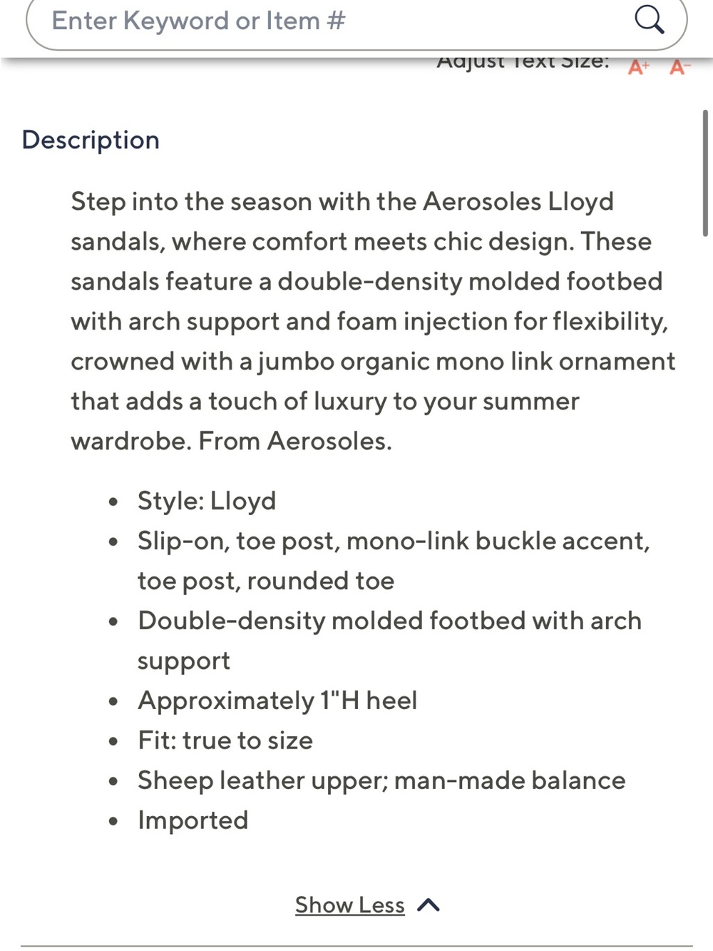 AEROSOLES Buckle Detail Thong Sandal - Lloyd - Picture 5 of 5